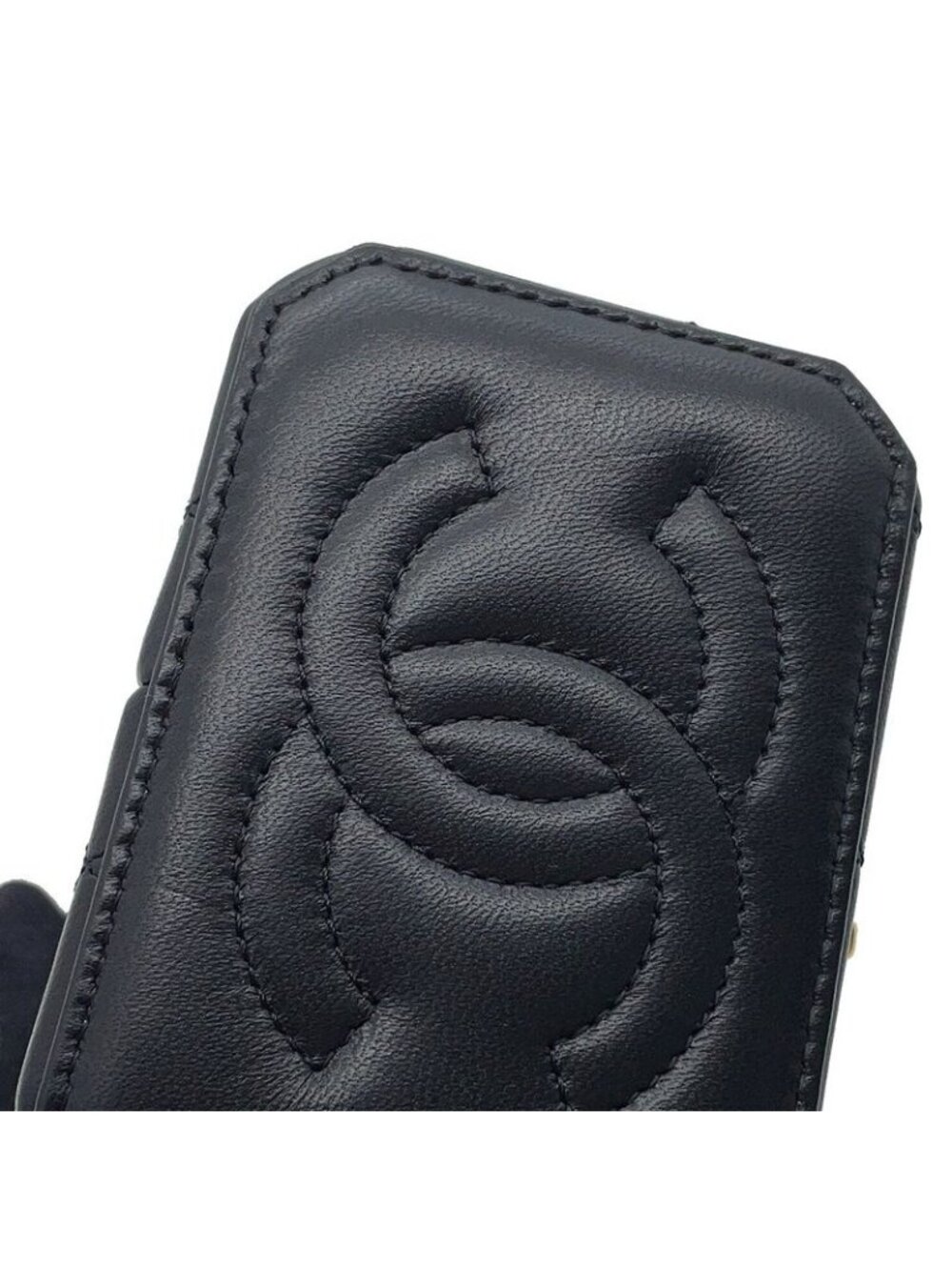 ★SOLD★ Chanel Chain Shoulder Bag Quilted CC Logo Vanity Lambskin - Picture 8 of 10